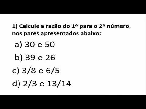 Razão e Proporção -  Definição e Exercícios