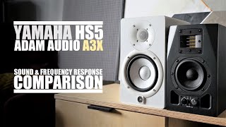 Video thumbnail for Adam Audio A3X vs Yamaha HS5  ||  Sound & Frequency Response Comparison by DSAUDIO.review
