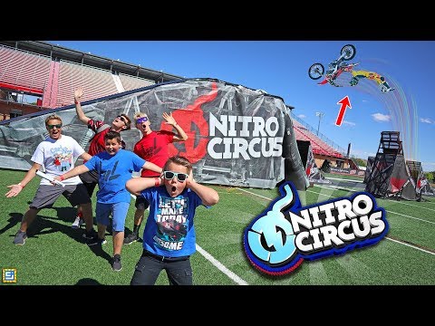 EPIC Dirtbike vs ATV vs Snowmobile Nitro Circus Adventure!!