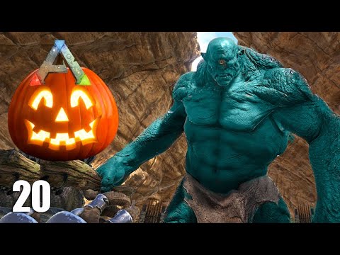 Halloween no ARK - Decorando a BASE e Derrubando o CÍCLOPE - ARK  Crystal Isles - #20