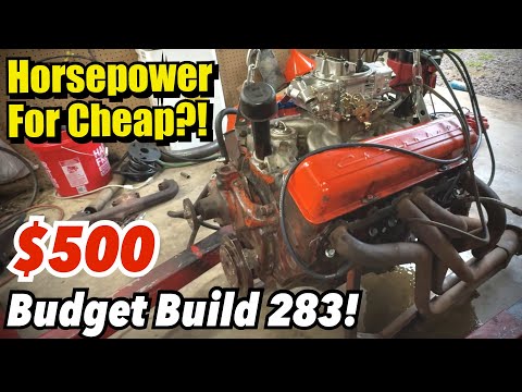 Building an Old School Hot Rod Engine for CHEAP! Budget Small Block Chevy 283 Build EP:3