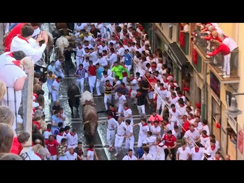Spain: First bull run of San Fermin festival in Pamplona | AFP