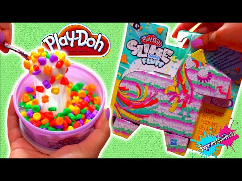 Probando más Slimes de Playdoh (Cereal, Piñata y Espacial) -Supermanualidades