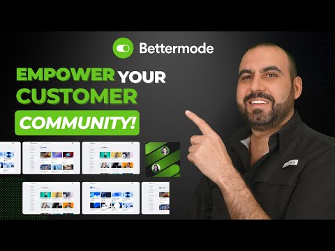 The video shows how Bettermode can help nurture customer relationships through features including Discussions, Questions and Answers, Help Center, Events, Resources and more.