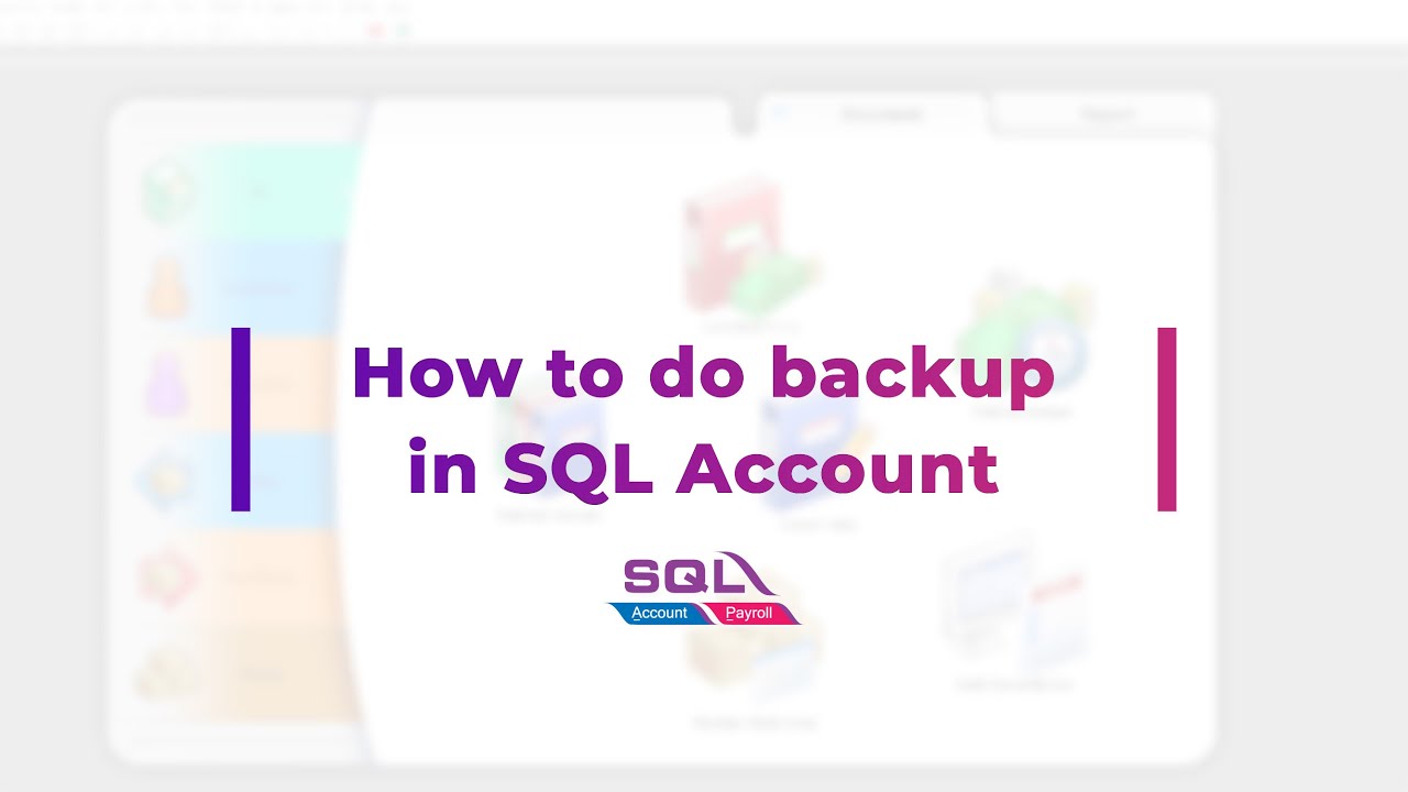 How to backup SQL Account database?