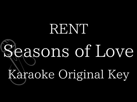 【Karaoke Instrumental】Seasons of Love / RENT【Original Key】