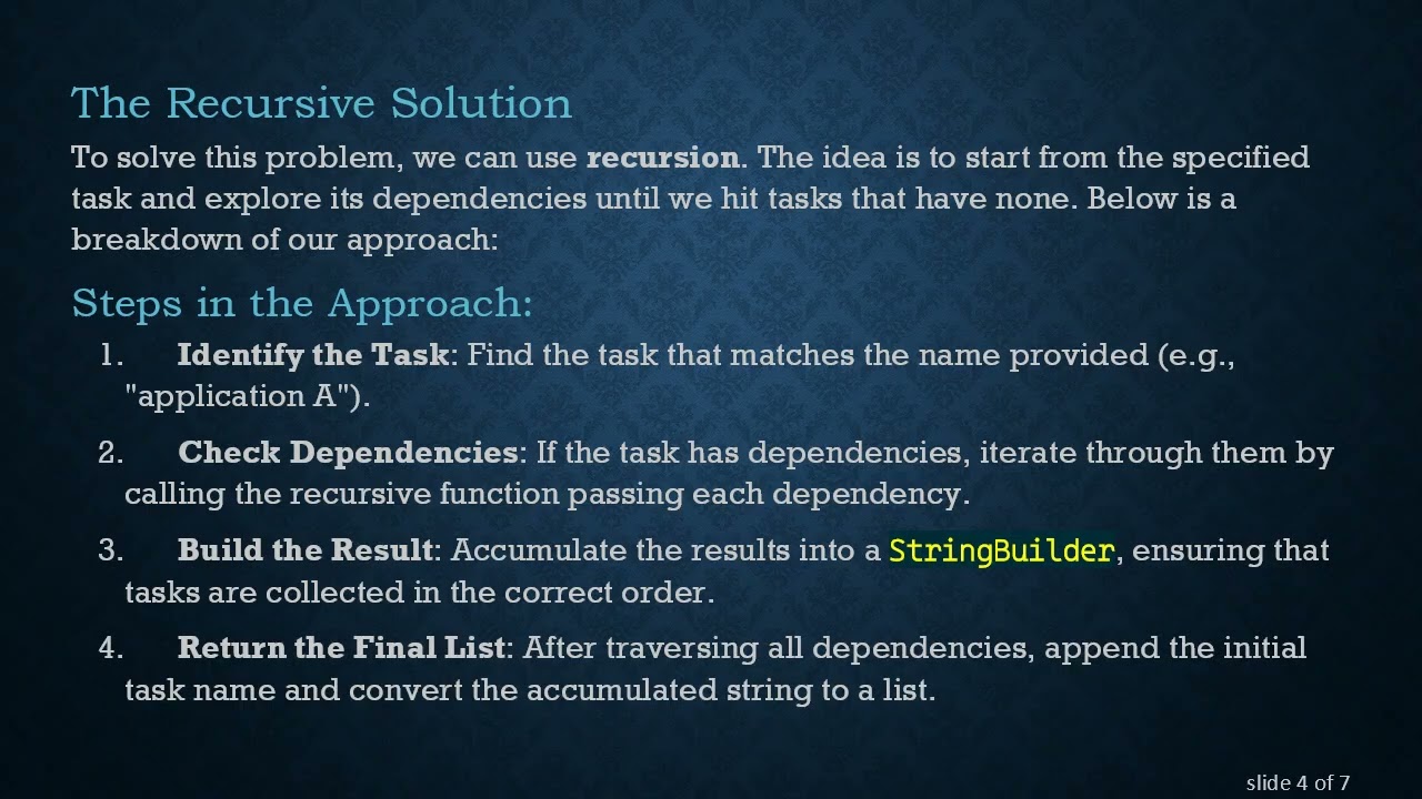 Solving the Java Algorithm Problem: Executing Tasks with Dependencies
