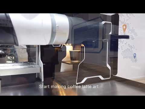 Coffee Robot K2 with customizable coffee latte art solution