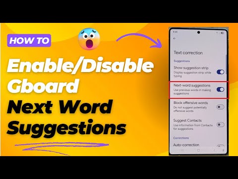 🔠 How to Enable/Disable Gboard/Google Keyboard Next Word Suggestions on Galaxy S25/S25+/Ultra