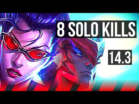 VAYNE vs YONE (TOP) | 8 solo kills, Godlike, Rank 13 Vayne | EUW Challenger | 14.3