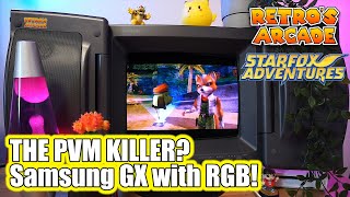 RGB Modded Samsung GX playing Starfox Adventures on Gamecube - Is this the real SONY PVM Killer? No.