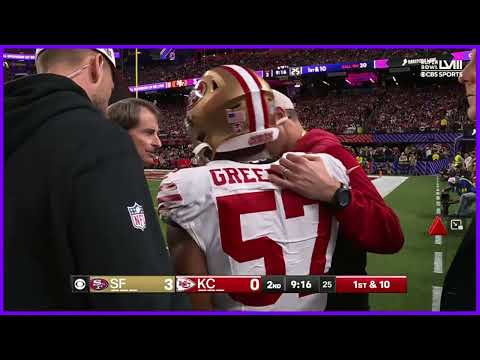 49ers Dre Greenlaw with Non-Contact Achilles injury during Super Bowl