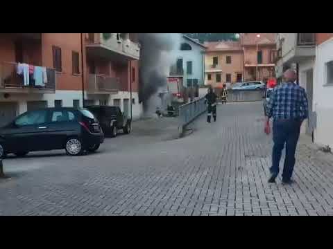 A fuoco un garage