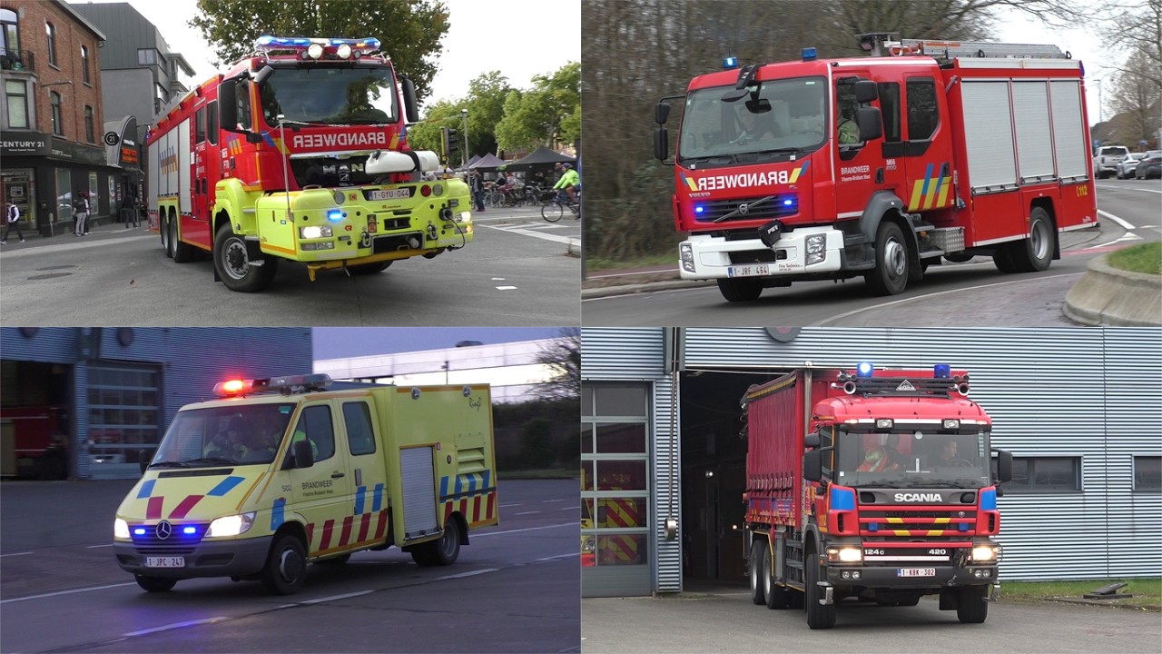 [Dive Unit, Railroad, and more] Emergency Vehicles responding Code 3 in Zaventem and Vilvoorde
