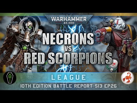 Necrons vs Space Marines (Red Scorpions) Warhammer 40K Battle Report 10th Edition 2000pts