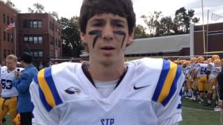 St. Peter's quarterback Joe Czeluzniak talks about Eagles' win over Holy Cross