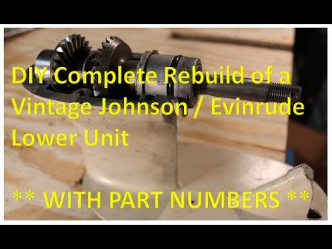 Rebuild a Vintage Johnson Evinrude OMC Lower Unit Gearcase Installing a Seal Kit