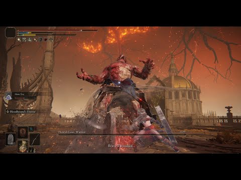 ELDEN RING™ Godfrey First Elden Lord Bossfight - Bloodhound fang+10 mimic tear +10 (level 120) - 4K