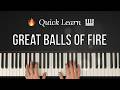 This Piano Part From Jerry Lee Lewis Is Great Balls Of Fire Tutorial