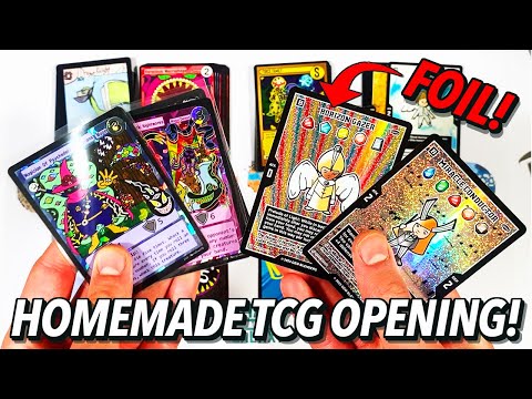 Homemade TCG Pack Opening 2024! (Dimension Battles TCG, Nexgen TCG, Nasty Ones, Gem Blenders TCG)
