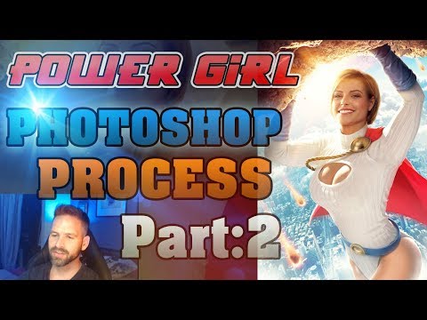Power Girl Photoshop Compositing Process: Part 2