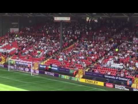 FANCAM: The fantastic Northampton Town away following at Charlton Athletic, 13/08/16