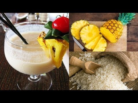 Bebida De Piña Y Arroz Nicaragüense (Nicaraguan Rice and Pineapple Drink) In English & Spanish