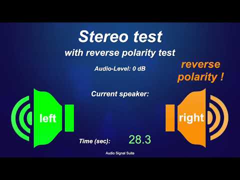 Stereo speaker test sound 🔊🔊🔊  (with reverse polarity test)