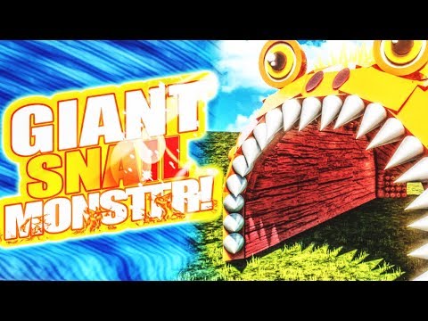 The Giant Slug Monster is Eating Everyone in The Lego City of Brick Rigs!