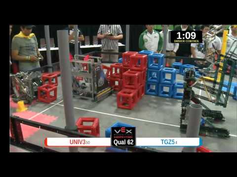 2015 VEXU Q62 - UNIV3 vs TGZ5 - 24 to 43-Division Div-VEX U-VEX Worlds 2015
