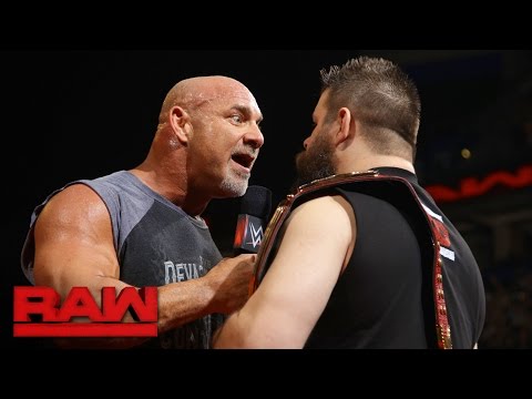 Goldberg joins the debut installment of "The Kevin Owens Show": Raw, Jan. 2, 2017
