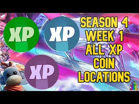 All XP Coins Location Guide (Purple, Blue & Green) - Fortnite Season 4 Week 1