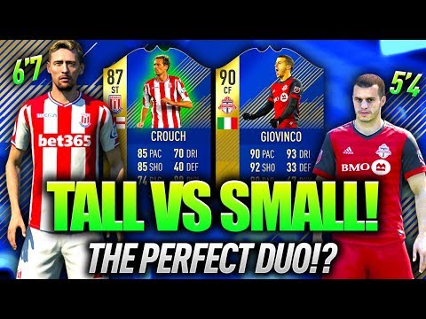 90 TOTS GIOVINCO & 87 CROUCH! TALL VS SMALL! FIFA 18 ULTIMATE TEAM!