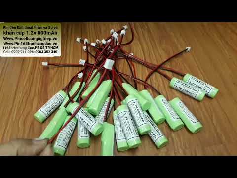 Pin đèn Exit thoát hiểm 1.2v, Pin đèn sự cố khẩn cấp 1.2v 800mAh que está pendurado