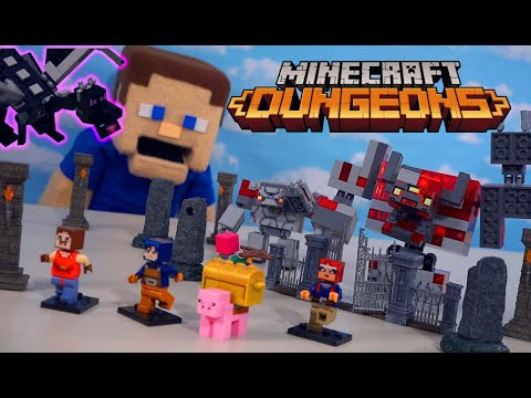 Puppet Steve - Minecraft, FNAF & Toy Unboxings - LEGO Minecraft Dungeons Battle of the Redstone Monstrosity ATTACKS!!