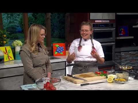 Katie Cook Makes Harissa Roasted Tomatoes and Israeli Couscous Summer Pilaf