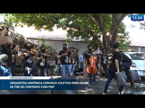 Orquestra sinfí´nica convoca coletiva para falar de fim do contrato com PMT 13 05 2021
