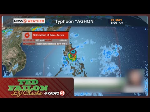 Typhoon Aghon, mabagal ang usad palabas ng PAR #TedFailonandDJChaCha