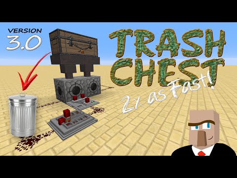 REDSTONE TRASH CHEST v3.0 - Dump Your Minecraft Garbage Twice as Fast!