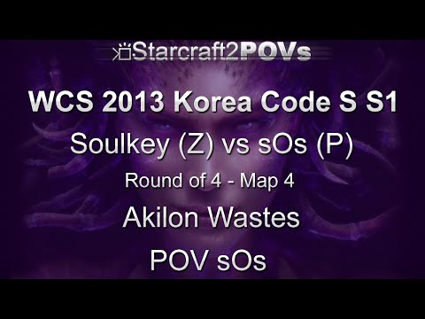 SC2 HotS - WCS 2013 KR Code S S1 - Soulkey vs sOs - Ro4 - Map 4 - Akilon Wastes - sOs