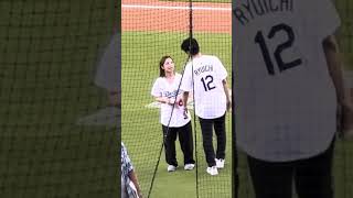 りくりゅうペア始球式①【1番DH・大谷翔平選手】ドジャースvsロッキーズ@ドジャー・スタジアム 5/26/26 #大谷翔平 #りくりゅう #dodgers