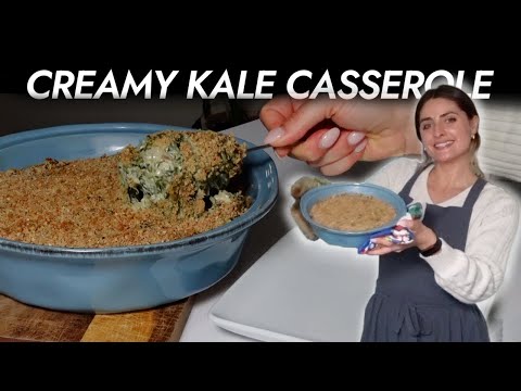CREAMED KALE CASSEROLE! Healthy Recipe| Dairy Free | WFPB