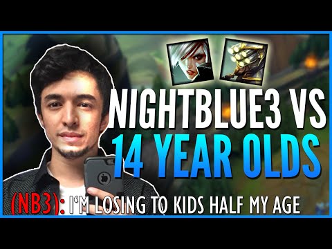 This is what happens when Nightblue3 MEETS 14 Year Old Challengers in solo queue... | General Sniper