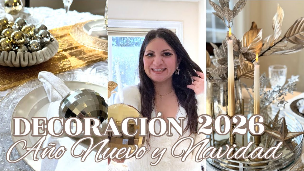 DECORACIÓN COMEDOR NUEVO AÑO 2026  🪩 IDEAS PARA DECORAR 2026 | DECORACIÓN NAVIDAD Y FIN DE AÑO 2025