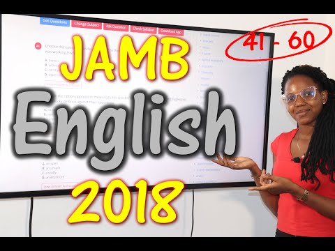 JAMB CBT English 2018 Past Questions 41 - 60