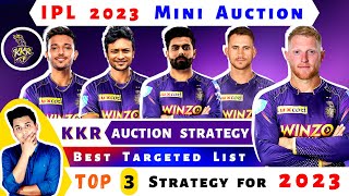 KKR Auction Strategy 2023 | KKR Mini Auction Strategy 2023 | KKR Target Players 2023