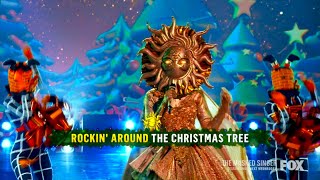 LeAnn Rimes (Sun) - Rockin&#39; Around the Christmas Tree--Cuz I Love You - The Masked Singer - Dec 2020