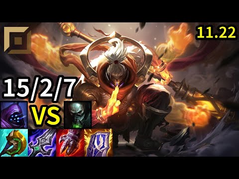 Jax Top vs Urgot - KR Challenger | Patch 11.22