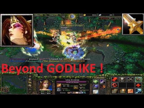 DotA 6.85k - Lina Beyond GODLIKE + DIVINE (Game with Fans)