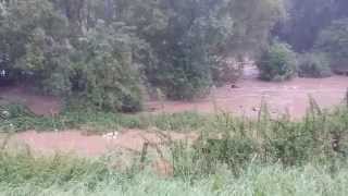 preview picture of video 'Inondation à Ittre - Evacuation des eaux par les champs et entre les maisons'